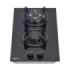 Muvip MV0627 Cocina de Gas Encastrable - 2 Zonas de Coccion de 26cm - Quemador y Soportes de Hierro Fundido - Cristal Templado de Alta Resistencia - Sistema de Encendido Electrico - Dispositivo de Seguridad Apagado de Llama