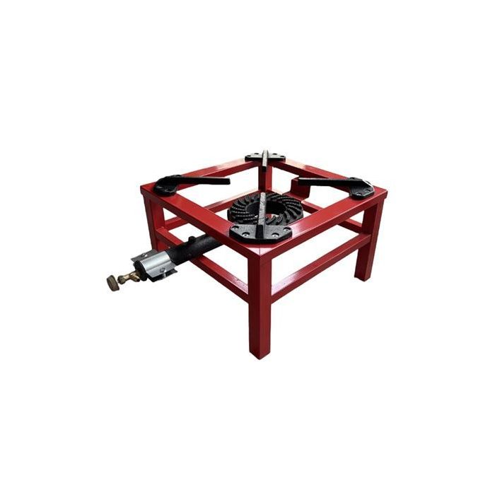 Muvip MV0628 Hornillo a Gas Portatil Reforzado - Quemador de Hierro Fundido - Potencia 7.5kW - Llave de Regulacion de Gas - Compatible con Butano y Propano - 1 Fuego - Color Rojo
