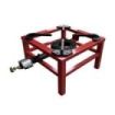 Muvip MV0628 Hornillo a Gas Portatil Reforzado - Quemador de Hierro Fundido - Potencia 7.5kW - Llave de Regulacion de Gas - Compatible con Butano y Propano - 1 Fuego - Color Rojo
