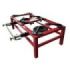 Muvip MV0629 Hornillo a Gas Portatil Reforzado - Quemador de Hierro Fundido - Potencia 15kW - Llave de Regulacion de Gas - Compatible con Butano y Propano - 2 Fuegos - Color Rojo