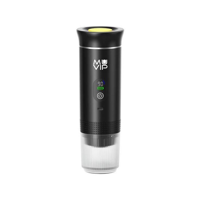 Muvip Xpresscup Cafetera Portatil - Compatible con Cafe Molido y Capsulas DG y NS - Presion de 20 Bares - Modo Caliente y Frio - Color Negro