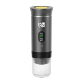 Muvip Xpresscup Cafetera Portatil - Compatible con Cafe Molido y Capsulas DG y NS - Presion de 20 Bares - Modo Caliente y Frio - Color Gris