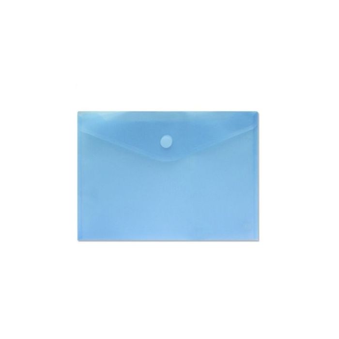 Sobre Portadocumentos A4 - Cierre de Velcro - Fabricado en Polipropileno - Medidas 325x230mm - Azul Transparente