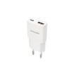 Nanocable Cargador de Pared USB-C/PD + USB-A/QC 30W - Color Blanco