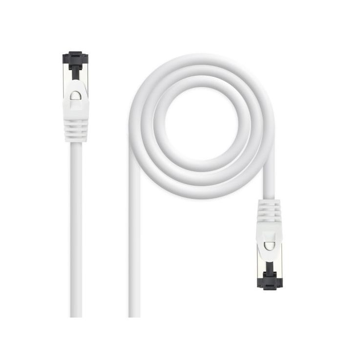 Nanocable Cable Red Latiguillo Cat.8.1 2Ghz LSZH SSTP AWG26 - Longitud 0.30m - Color Blanco