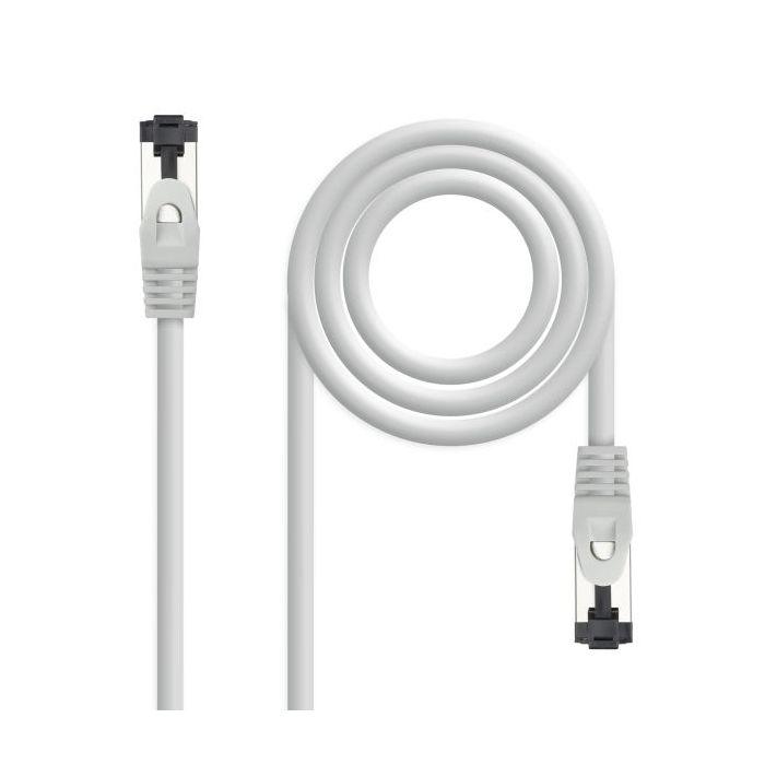 Nanocable Cable Red Latiguillo Cat.8.1 2Ghz LSZH SSTP AWG26 - Longitud 1.5m - Color Gris