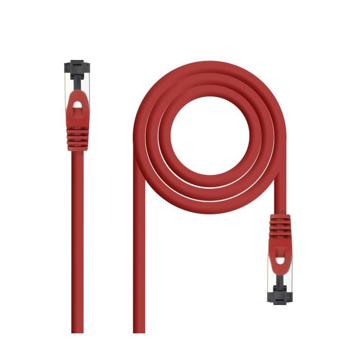 Nanocable Cable Red Latiguillo Cat.8.1 2Ghz LSZH SSTP AWG26 - Longitud 1m - Color Rojo
