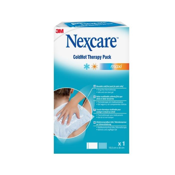 Nexcare Coldhot Therapy Compresa para Termoterapia - Grande - Frio o Calor Superficial - Incluye Funda Protectora - Color Blanco