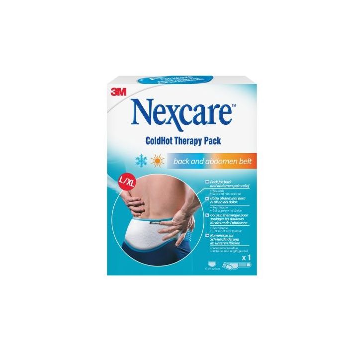 Nexcare Coldhot Therapy Compresa para Termoterapia - Incluye Cinturon L/XL - Frio o Calor Superficial - Color Blanco