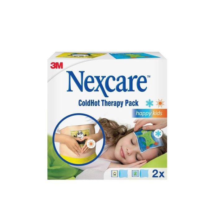 Nexcare Coldhot Therapy Pack de 2 Compresas Infantil para Termoterapia - Frio o Calor Superficial - Incluye Funda Protectora - Color Estampado Infantil