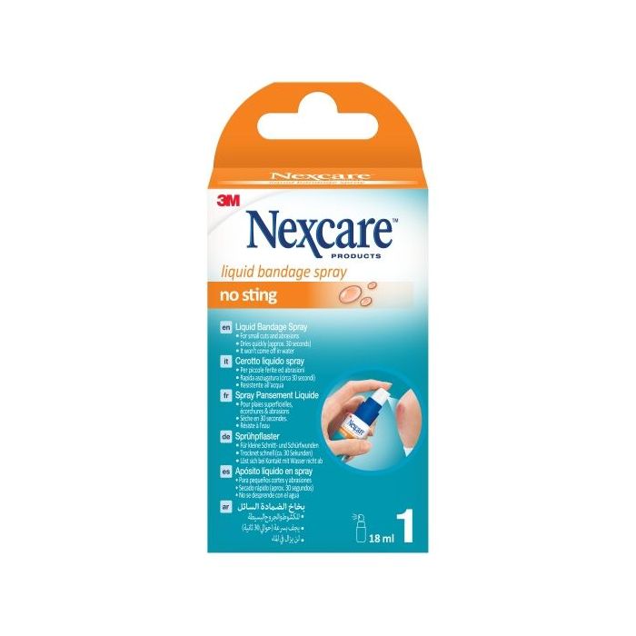 Nexcare Aposito Liquido - 18ml - Sin Alcohol - Secado Rapido - Impide Entrada de Agua - Transpirable - Color Transparente