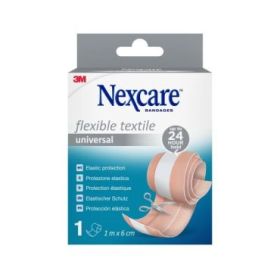 Nexcare Universal Flexible Textile Aposito para Cortar - 1m x 6 cm - Transpirable - Elastico - Color Piel