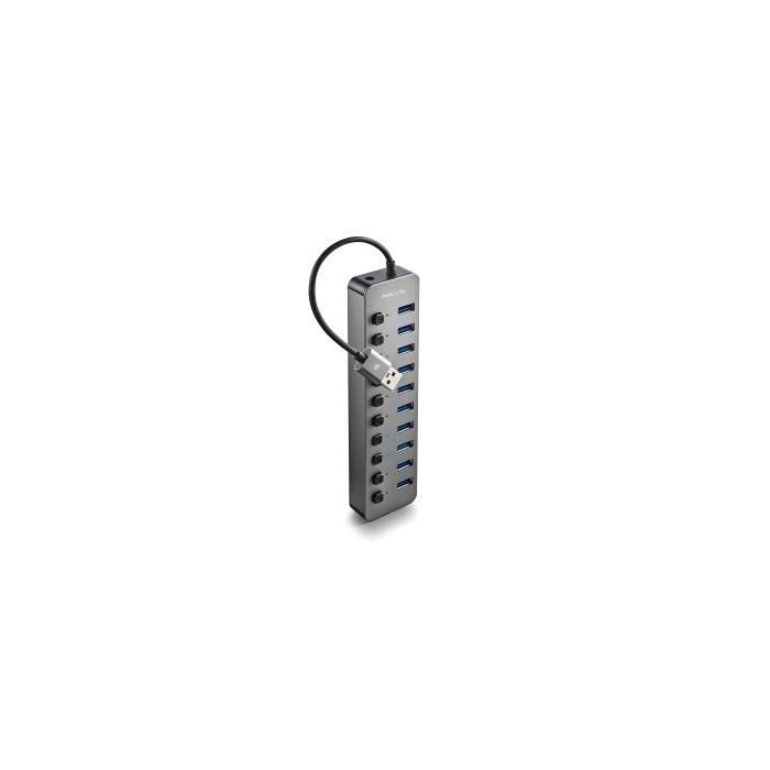 NGS IHUB10  Hub USB 3.0 - 10 Puertos USB 3.0 con Interruptores - Hasta 5Gbps