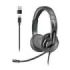 NGS VOX605-C Auriculares USB-C con Microfono - Microfono Regulable y Flexible - Almohadillas y Diadema Acolchadas - Diadema Ajustable - Control en Cable - Cable de 2m - Color Negro