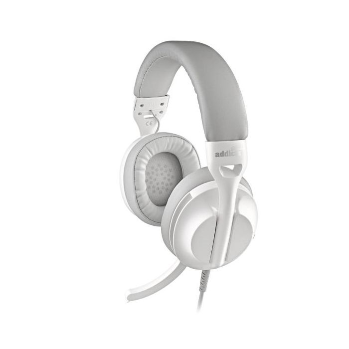 NGS VOX805-C Auriculares USB-C con Microfono - Microfono Regulable y Plegable - Tecnologia de Filtrado de Ruidos - Almohadillas y Diadema Acolchadas - Control en Cable - Cable de 2m - Color Blanco