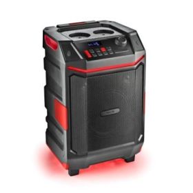 NGS Altavoz Premium 300W - Bluetooth 5.4 - USB y AUX - Iluminacion LED - Resistente al Agua - Color Negro