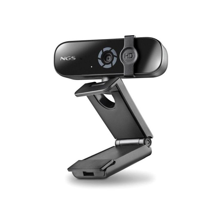 NGS XpressCam 2000 Webcam FullHD 2K USB 2.0 - Microfono Multidireccional - Filtro de Privacidad - Amplio Campo de Vision - Cable de 1.50m - Color Negro