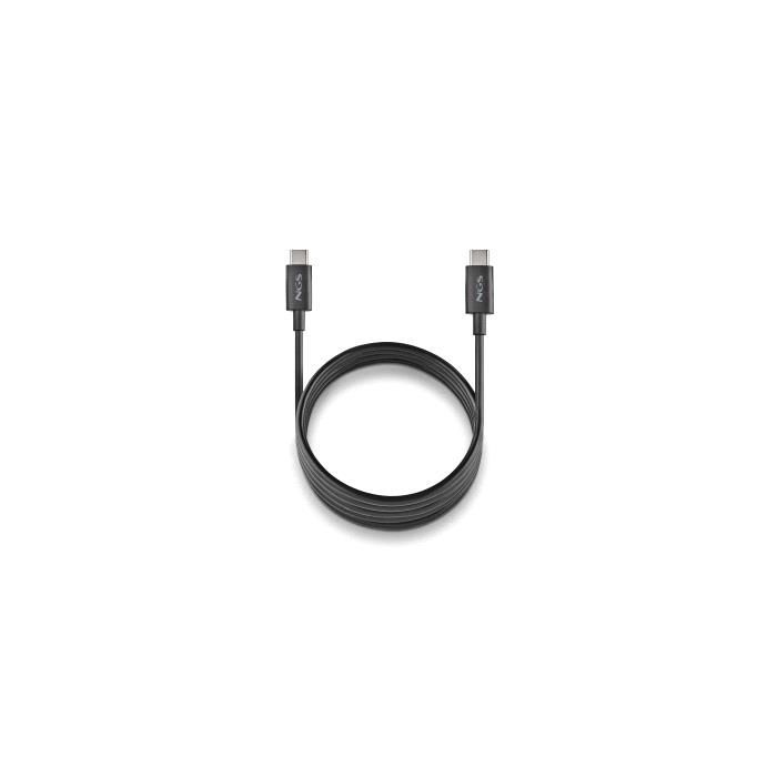 NGS ZYRO 60W-1 Cable USB-C a USB-C - Cargar Rapida - 480 Mbps - 15W - 1 Metro - Color Negro