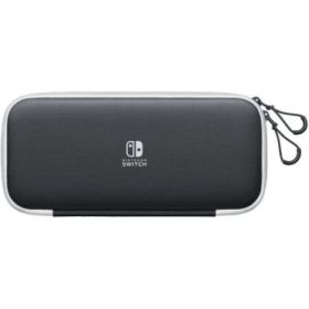 Nintendo Pack de Funda y 2 Protectores de Pantalla para Consola Nintendo Switch OLED - Proteccion Efectiva contra Golpes - Material Resistente y Duradero - Color Negro