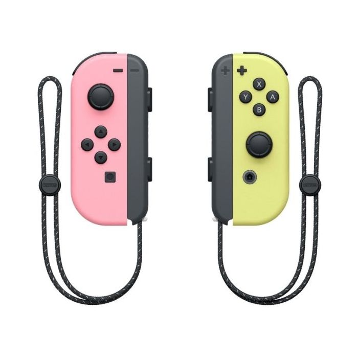 Nintendo Set de 2 Mandos Joy-Con Izquierdo/Derecho para Nintendo Switch - Bluetooth 3.0+HS - Autonomia hasta 20h - Vibracion HD - NFC para Amiibo - Camara Infrarroja - Color Rosa y Amarillo