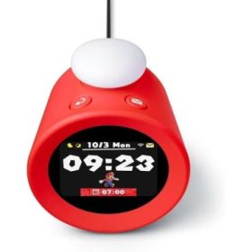 Nintendo Sound Clock Alarmo Reloj Despertador Inteligente - Alarmas con Tematicas de Nintendo - Sensor de Movimiento - Registro de Habitos - Incluye Pila de 9V - Color Negro y Rojo