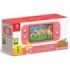 Nintendo Pack Consola Portatil Nintendo Switch Lite con Videojuego Animal Crossing - Tegra Nvidia - NFC - Multijugador - Pantalla Tactil LCD de 5.5" - Bateria 3570mAh - MicroSD - Color Coral