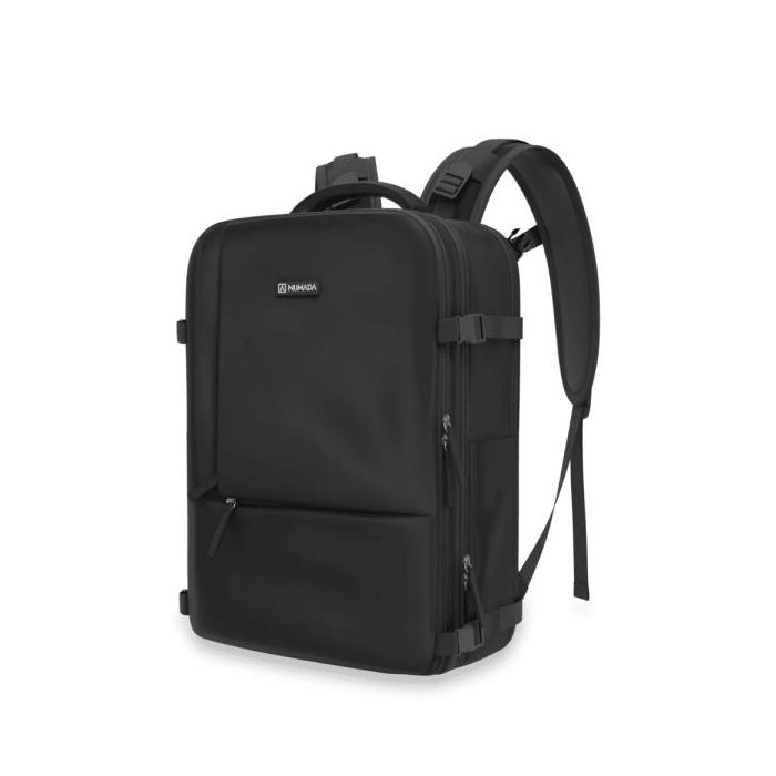 Numada Explorer B40 Mochila de Viaje Cabina 40x20x25 cm con Puerto USB, Compartimento para Portatil y Zapatero, Color Negro