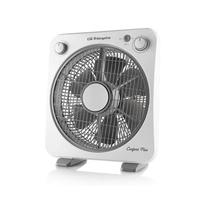 Orbegozo BF 0138 Ventilador Box Fan - Refresca y Ventila con Potencia y Silencio - Portatil y Practico - Temporizador de 60min