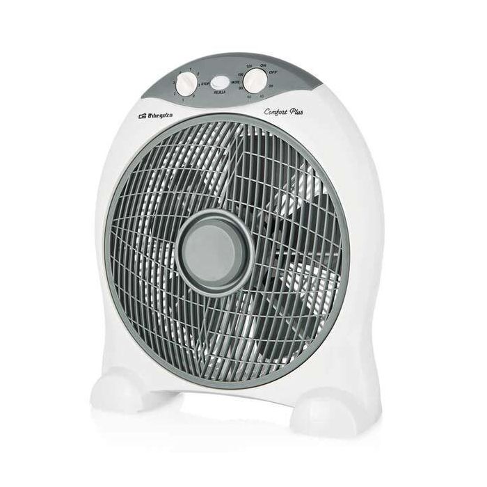 Orbegozo Box Fan BF 1030 Ventilador Portatil Refrescante - Potente Motor de 45W - Temporizador de 2h - Silencioso y Compacto