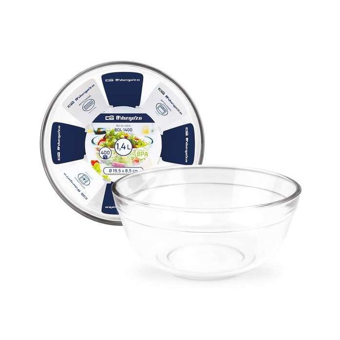 Orbegozo Serie BOL Juego de Boles de Vidrio Ultrarresistentes - Versatiles y Duraderos - Capacidad de 1.4 / 2.3 / 3.5L - Apto para Horno - Microondas y Lavavajillas - Libre de BPA