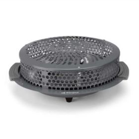 Orbegozo BR 92 Brasero Electrico - Potencia 900W - Rejilla de Seguridad - Asas de Tacto Frio - 2 Niveles de Calor - 40x15x39cm - Color gris oscuro