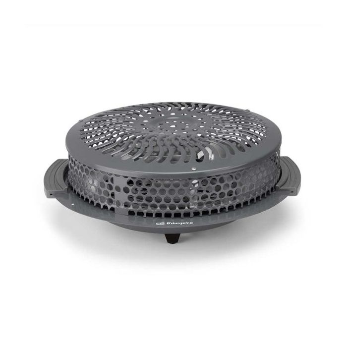 Orbegozo BR 92 Brasero Electrico - Potencia 900W - Rejilla de Seguridad - Asas de Tacto Frio - 2 Niveles de Calor - 40x15x39cm - Color gris oscuro