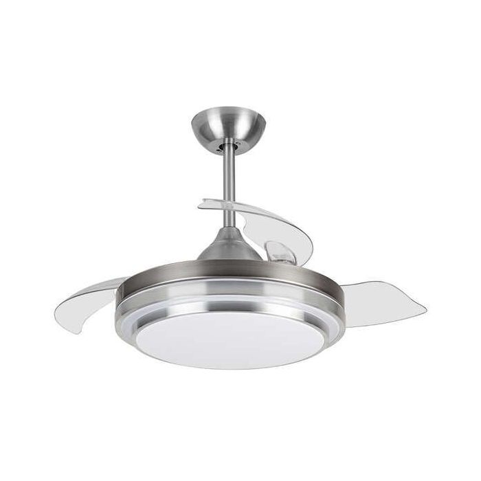 Orbegozo CP 110105 Ventilador de Techo Elegance - Potente Motor DC - Aspas Retractiles - Luz LED Regulable - Mando a Distancia - Sistema Reversible - Eficiencia Energetica