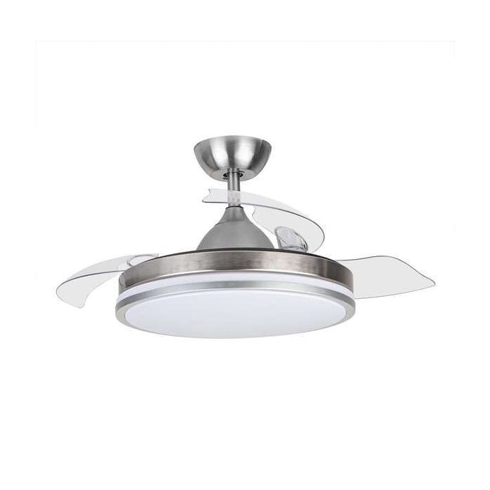 Orbegozo CP 121105 Ventilador de Techo Elegance - Potente Motor DC - Aspas Retractiles - Luz LED Regulable - Mando a Distancia - Sistema Reversible - Eficiencia Energetica