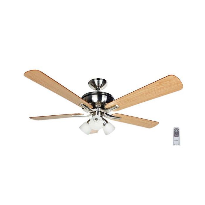 Orbegozo CP 68132 Ventilador de Techo con Sistema Reversible - Refresca en Verano y Calienta en Invierno - Silencioso y con 3 Velocidades