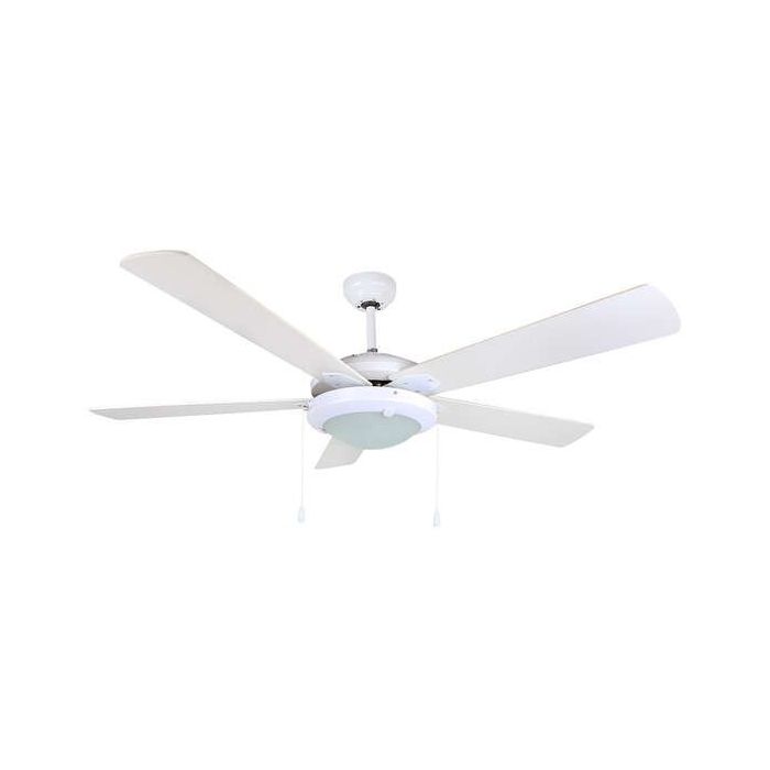 Orbegozo CP 82132 Ventilador de Techo Ecologico - 5 Aspas Reversibles - Plafon con 2 Bombillas - Sistema de Ventilacion Reversible