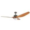 Orbegozo CP 96160 Ventilador de Techo Potente y Eficiente - 85W de Potencia - 3 Palas ABS Look Madera - Luz LED 18W - Mando a Distancia - Ideal para Ambientes Grandes