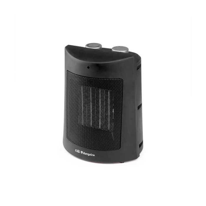 Orbegozo CR 5113 Calefactor Ceramico - Potencia 1500W - Termostato - Sistema Antivuelco - Color negro