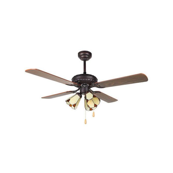Orbegozo CT 55106 Ventilador de Techo Elegante y Eficiente - Diametro Compacto - Funcionamiento Silencioso - 3 Tulipas Estrategicas - Versatil y Decorativo - Sistema Reversible para Ahorro Energetico