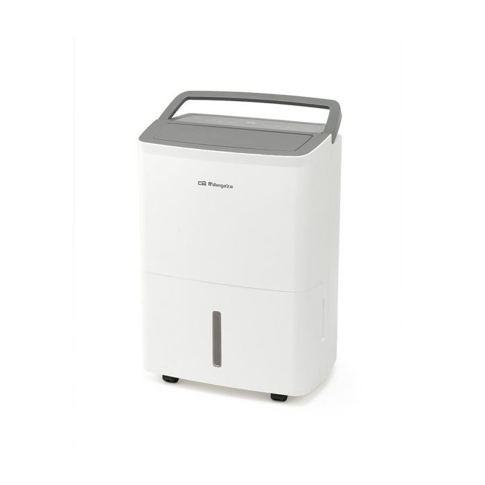Orbegozo DH 1655 Deshumidificador - Potencia 230W - Absorbe 16 L/Dia - Deposito de 4L - Respetuoso con el Medio Ambiente - Temporizador - Ruedas y Asa de Transporte - 35x49x23.5cm - Color blanco