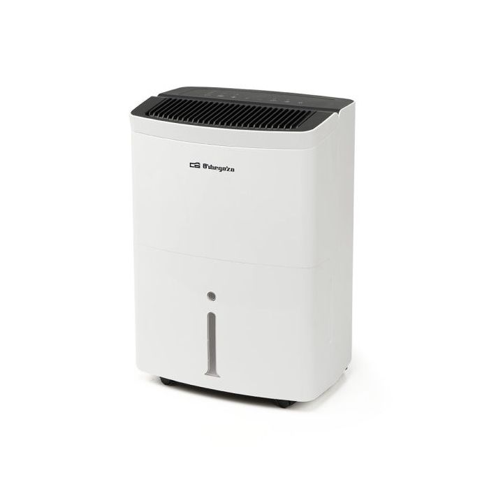 Orbegozo DH 3010 Deshumidificador - Potencia 490W - Absorbe 30 L/Dia - Deposito de 5.5L - Respetuoso con el Medio Ambiente - Temporizador - Ruedas y Asa de Transporte - 34.5x50.4x24.3cm - Color blanco