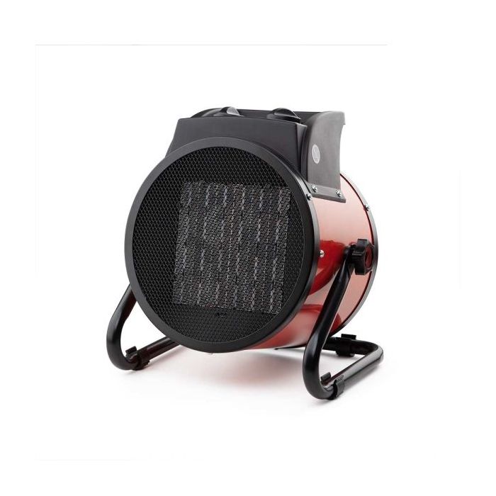 Orbegozo FHR 3050 A Calefactor Ceramico Profesional - Potencia 3000W - Pies Antideslizantes - Ventilador - 2 Niveles de Calor - Asa de Transporte - Apagado Automatico de Seguridad - Color negro y rojo