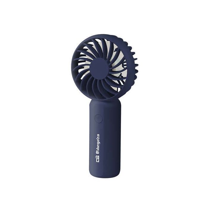 Orbegozo HF 2100 Ventilador de Mano Refrescante - 3 Velocidades de Ventilacion - Potente y Compacto - Ligero - Conexion USB-C - Bateria de Litio de 1200mAH - Cinta para Colgar