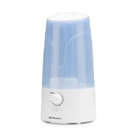 Orbegozo HU 2032 Humidificador Ultrasonico de 300mL/h - Potencia 25W - Deposito de 3L - Purifica y Neutraliza Malos Olores - Caudal Regulable - Bandeja para Aceites Aromaticos - Doble Salida de Vapor - Apagado Automatico - Indicador LED - Color blanco y