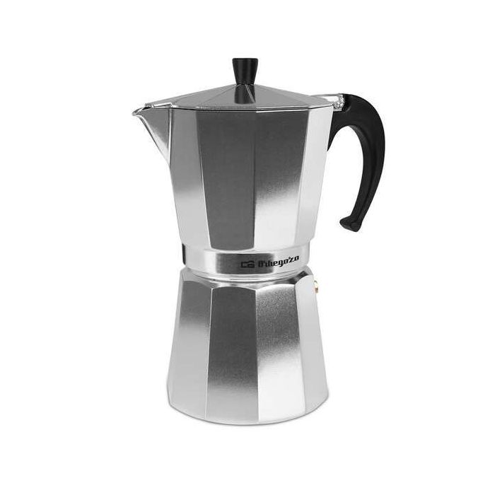 Orbegozo KF 1200 Cafetera Italiana de Aluminio Prepara 12 Tazas de Cafe Aromatico y Exquisito Mango Ergonomico - Valvula de Seguridad y Facil Limpieza Ideal para Compartir Momentos Especiales