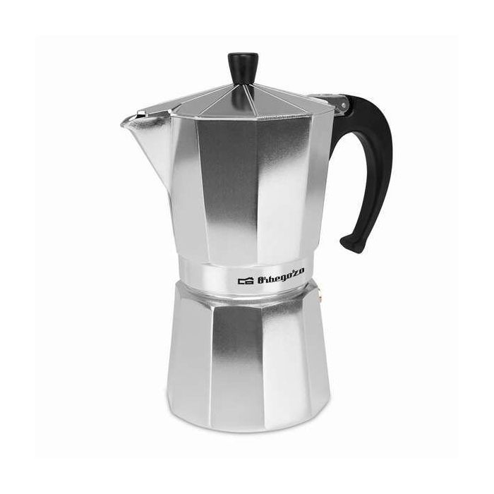 Orbegozo KF 900 Cafetera de Aluminio para 9 Tazas - Mango Ergonomico - Valvula de Seguridad - Facil Limpieza - Disfruta de tu Cafe en Buena Compañia