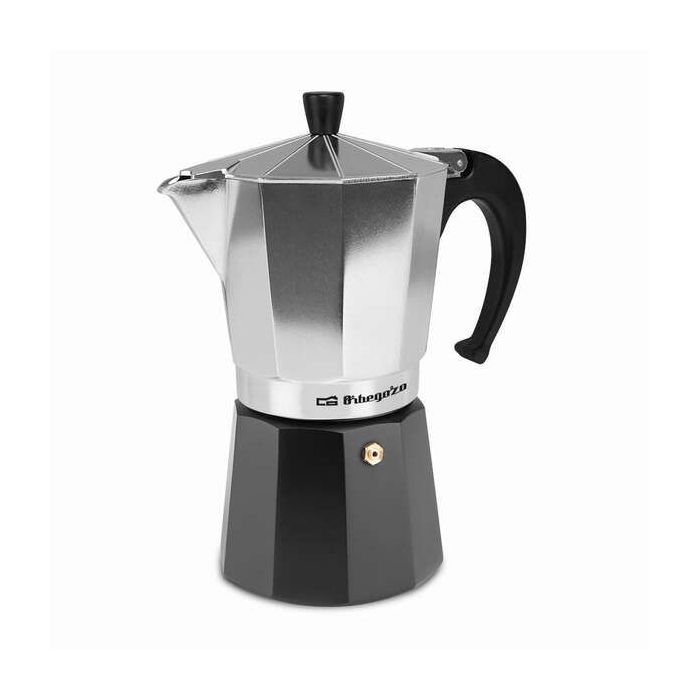Orbegozo KFM 930 Cafetera de Aluminio Aromas en Familia - Capacidad para 9 Tazas - Utilizable en Cocinas a Gas - Electricas y Vitroceramica - Mango Ergonomico - Facil Limpieza - Valvula de Seguridad