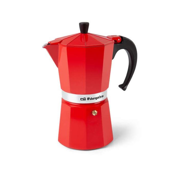 Orbegozo KFR 1240 Cafetera de Aluminio - Prepara 12 Tazas de Cafe en Minutos - Compatible con Diferentes Tipos de Cocinas - Mango Ergonomico y Valvula de Seguridad - Facil de Limpiar y Mantener