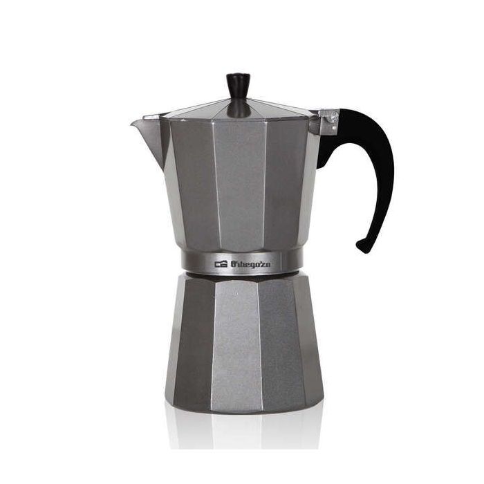 Orbegozo KFS 1220 Cafetera de Aluminio Silver - Prepara Cafe Creativo y Delicioso en Minutos - Capacidad para Seis Tazas - Asa Ergonomica y Valvula de Seguridad para Mayor Comodidad y Tranquilidad