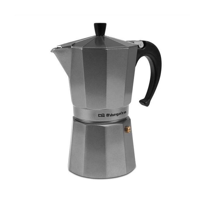Orbegozo KFS 920 Cafetera de Aluminio Silver - Capacidad para 9 Tazas - Apta para Cocinas a Gas - Electricas o Vitroceramica - Mango Ergonomico - Valvula de Seguridad - Facil de Limpiar